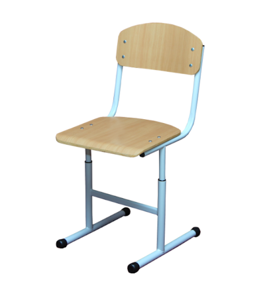 Стілець Т-подібний, (опція р.г. №4) рост. гр. №5-7, каркас з круглої труби, спинка та сидіння покриті пластиком HPL, ЕТЕРНО ТРЕЙД (190169 HPL)